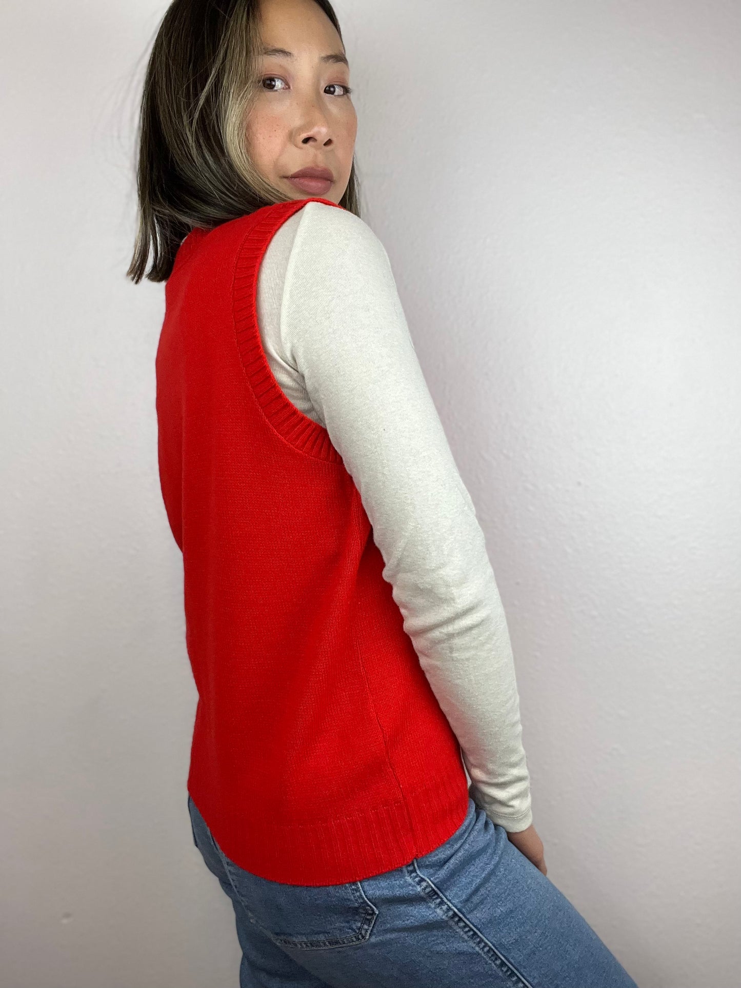 Vintage Red Sweater Vest