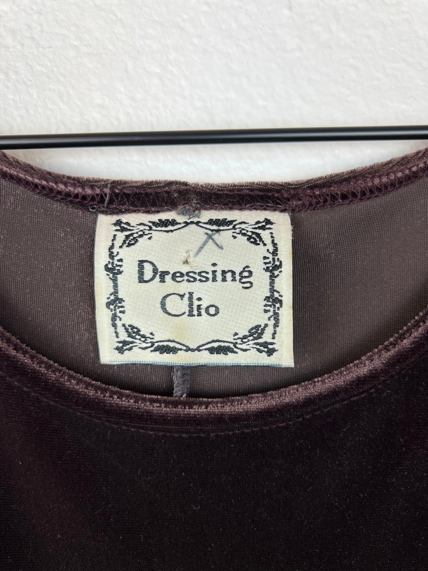 SALE Brown Velvet Mini Dress