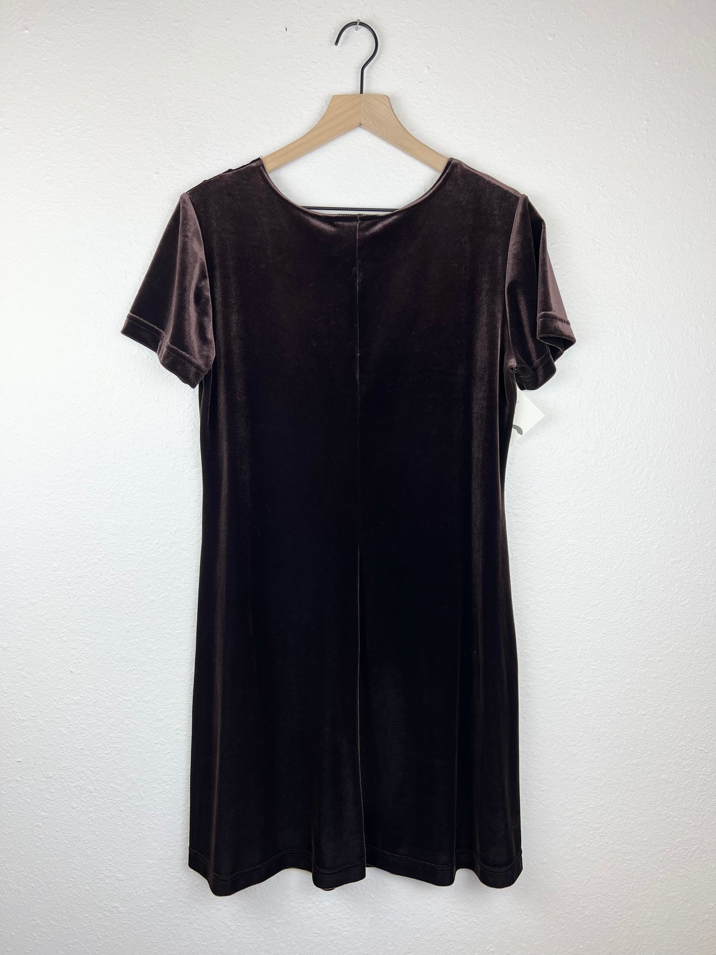SALE Brown Velvet Mini Dress