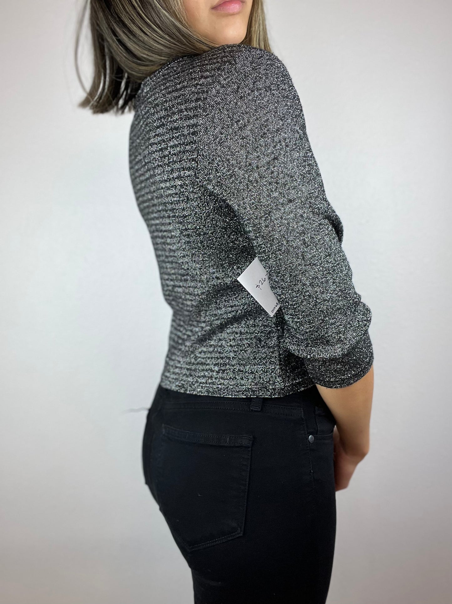 Sparkly 3/4 Sleeve Top