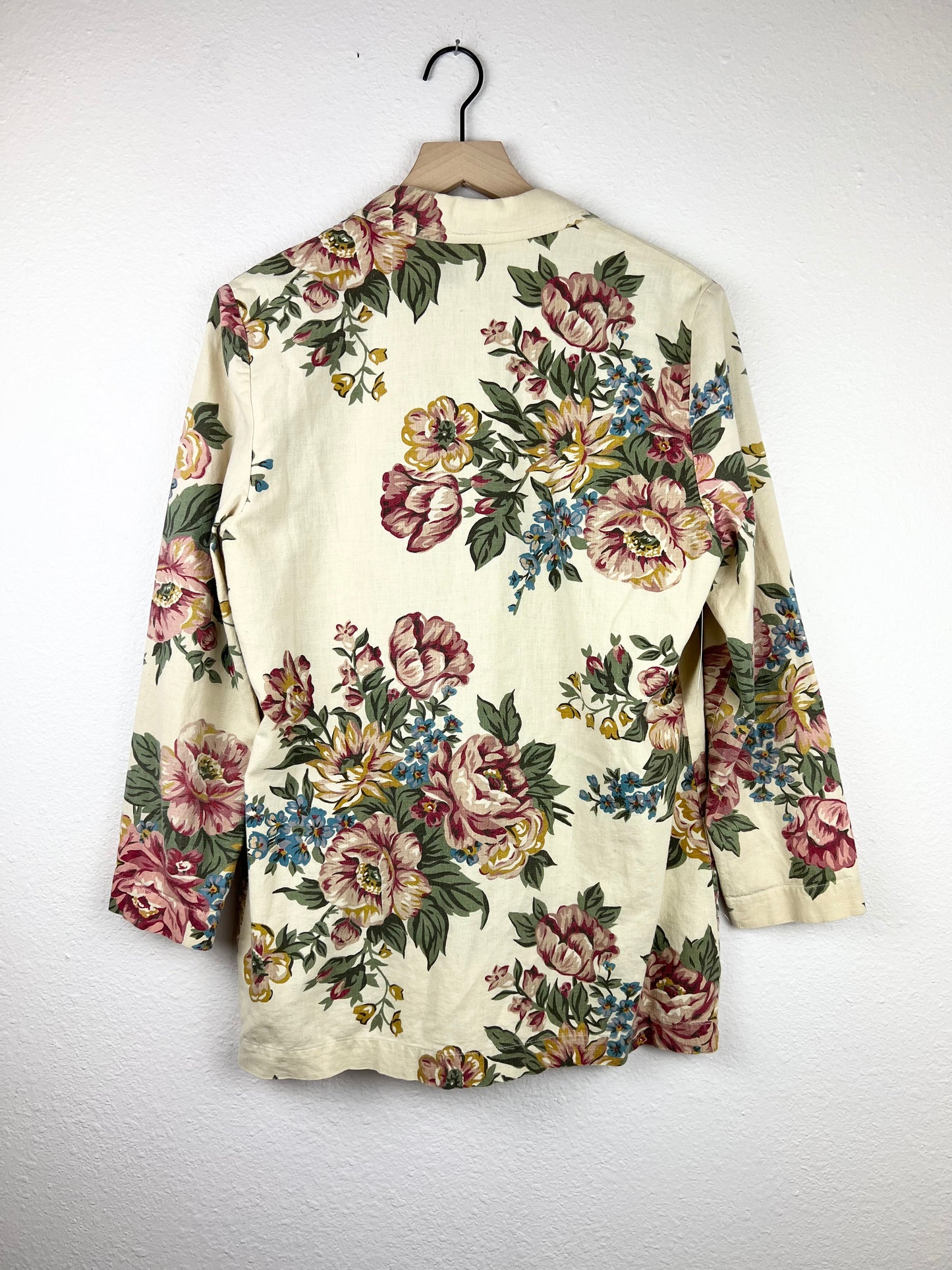 Floral 1-Button Blazer