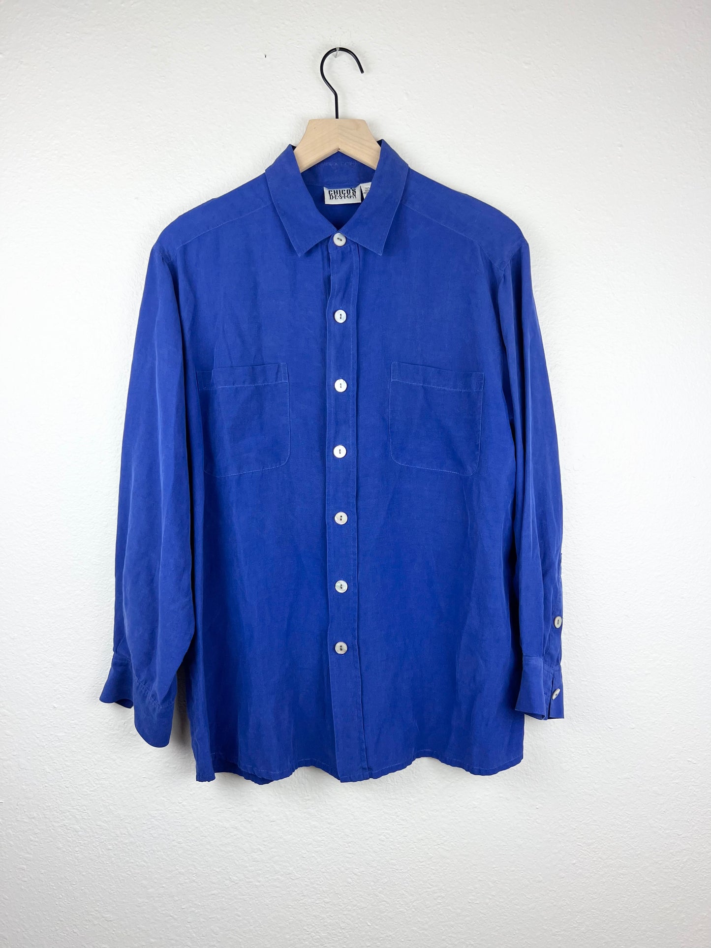 Chico's Cobalt Blue Button Up