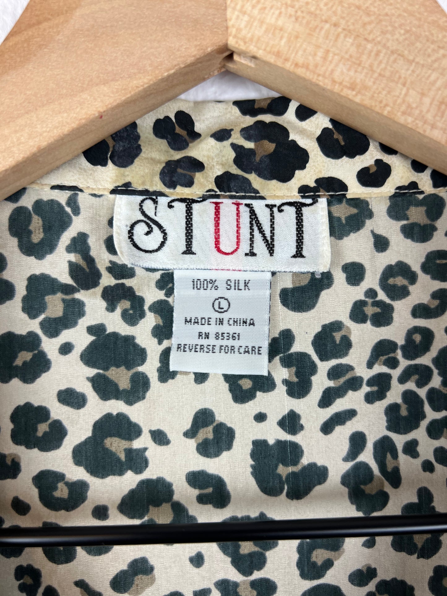 Silk Animal Print Button Up