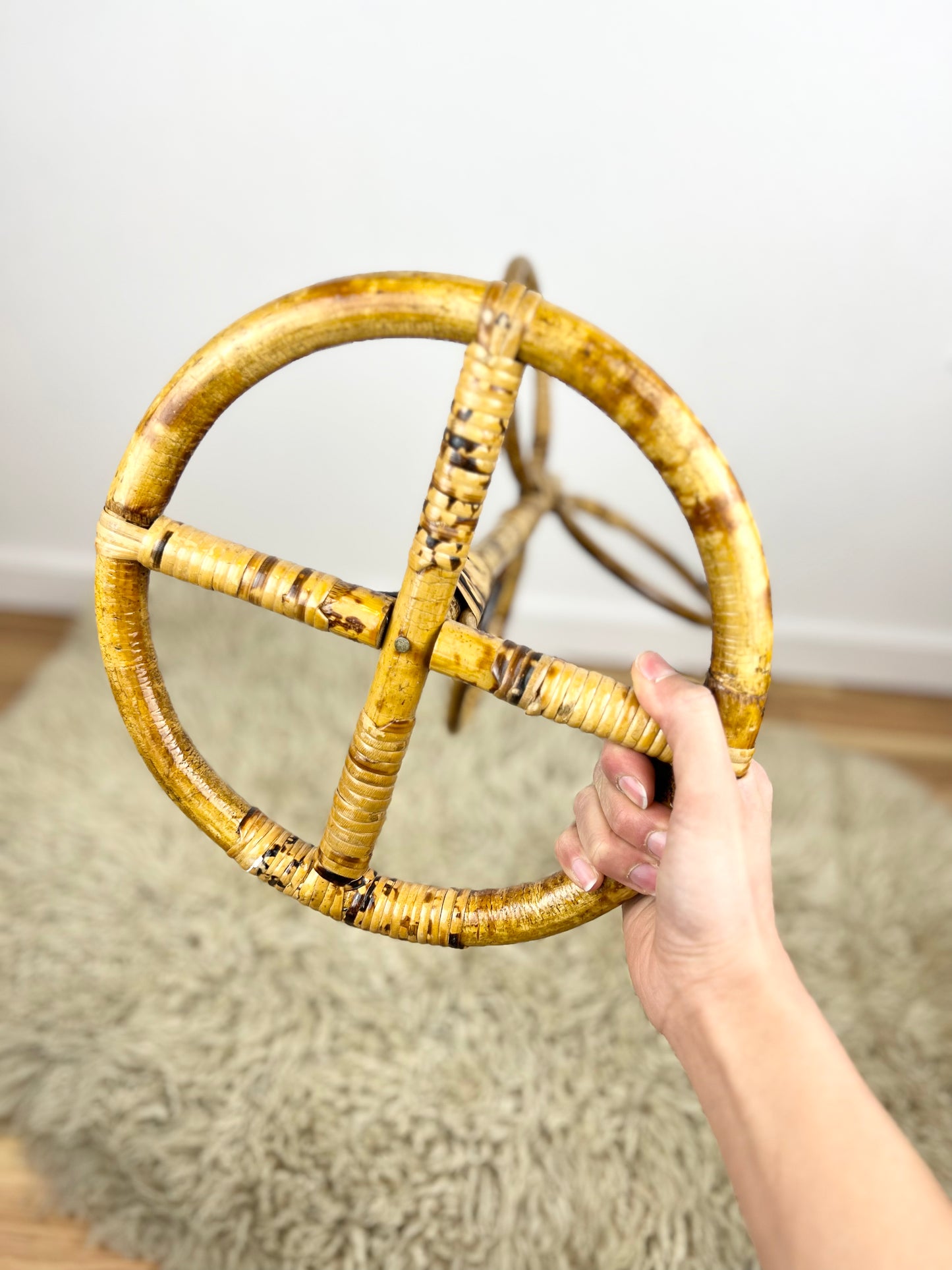 Boho Bamboo Towel Rack