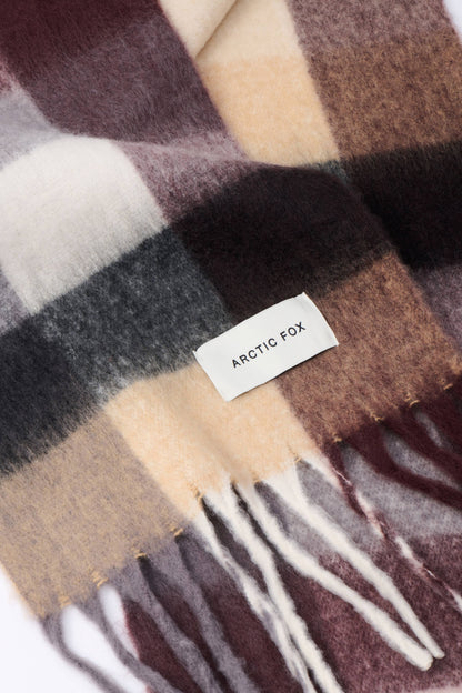 SCARF- DARK BERRY CHECK