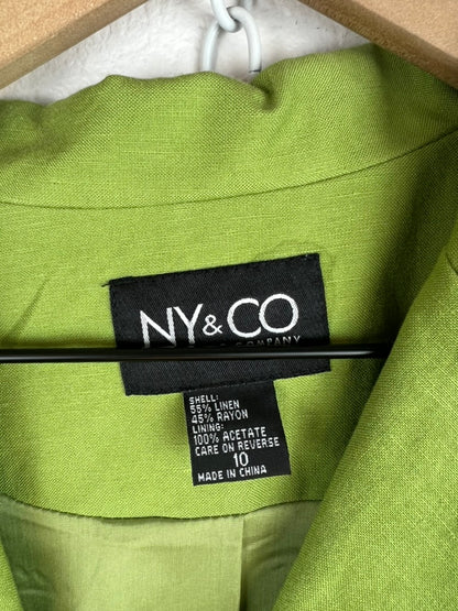 CHARTREUSE LONG LINEN BLAZER