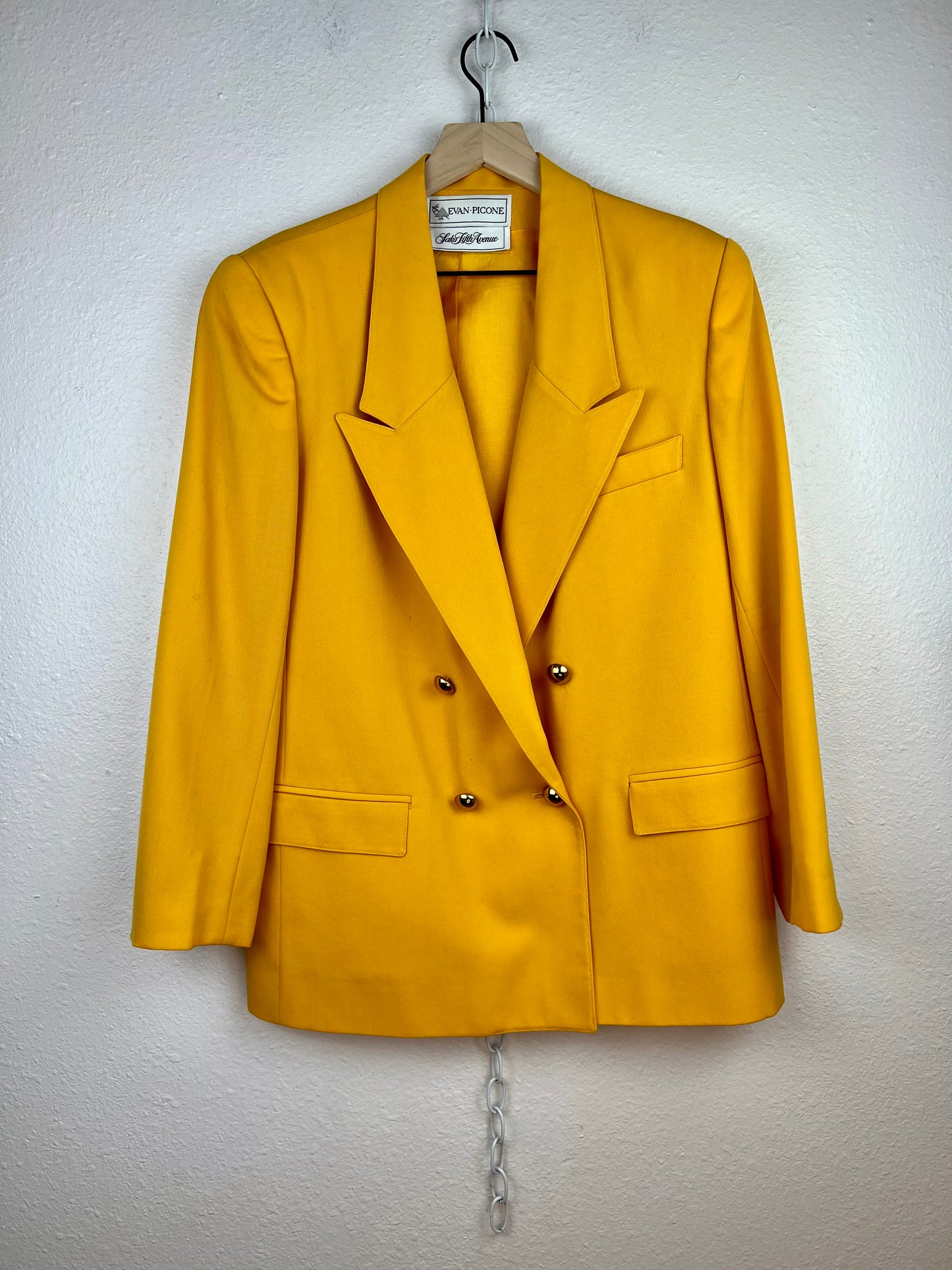 DOUBLE BREASTED GOLDENROD BLAZER