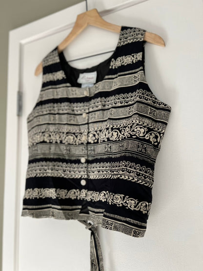 PATTERNED BOXY VEST