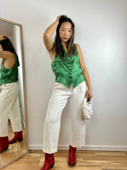 REVERSIBLE PLAID VEST