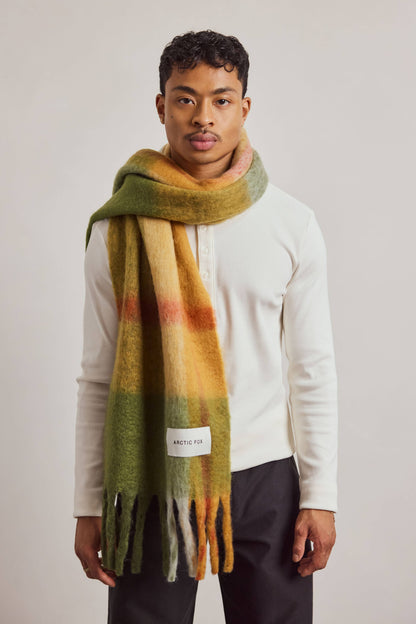 SCARF- MOSSY SPRING CHECK