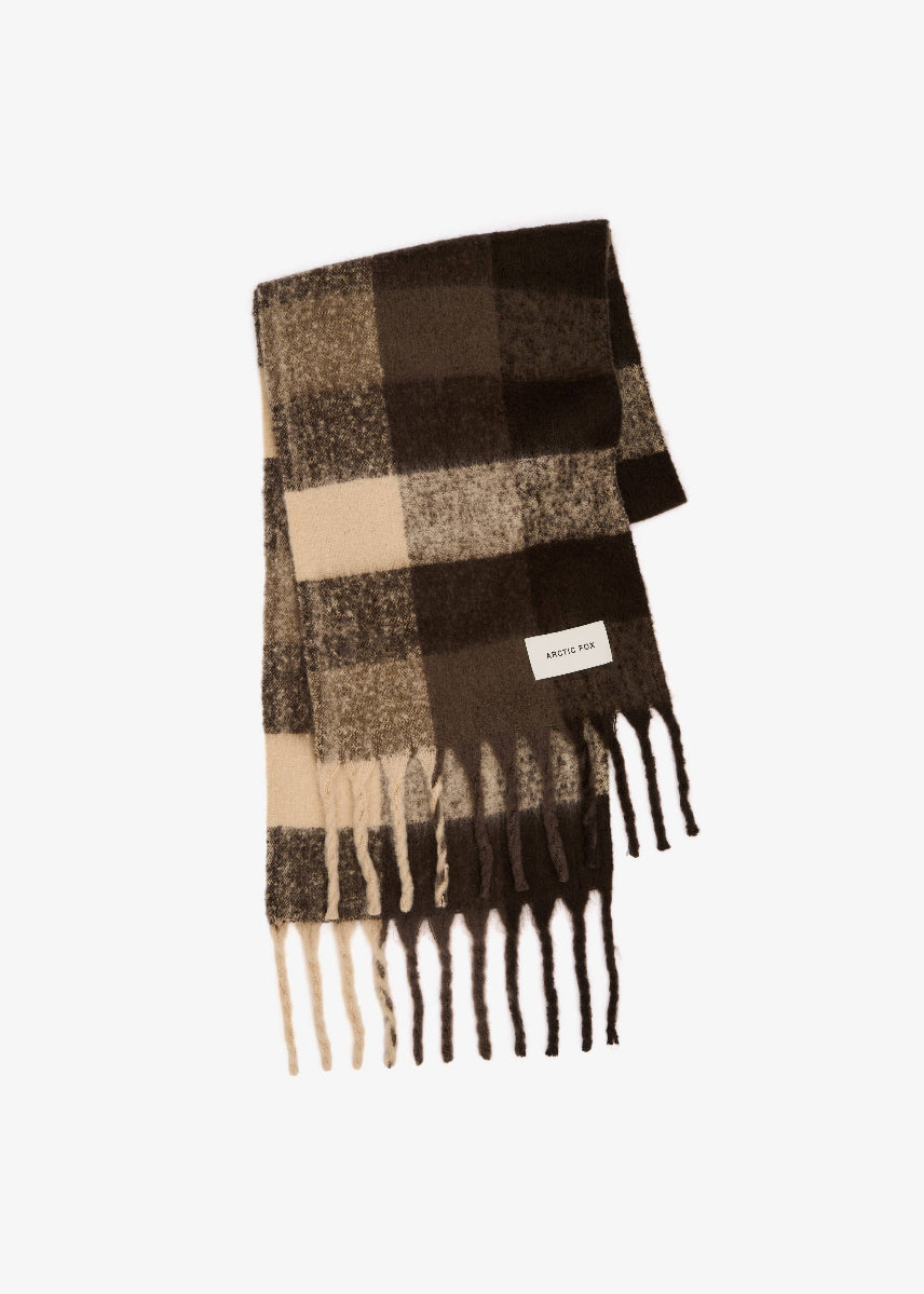 SCARF- BROWN CHECK