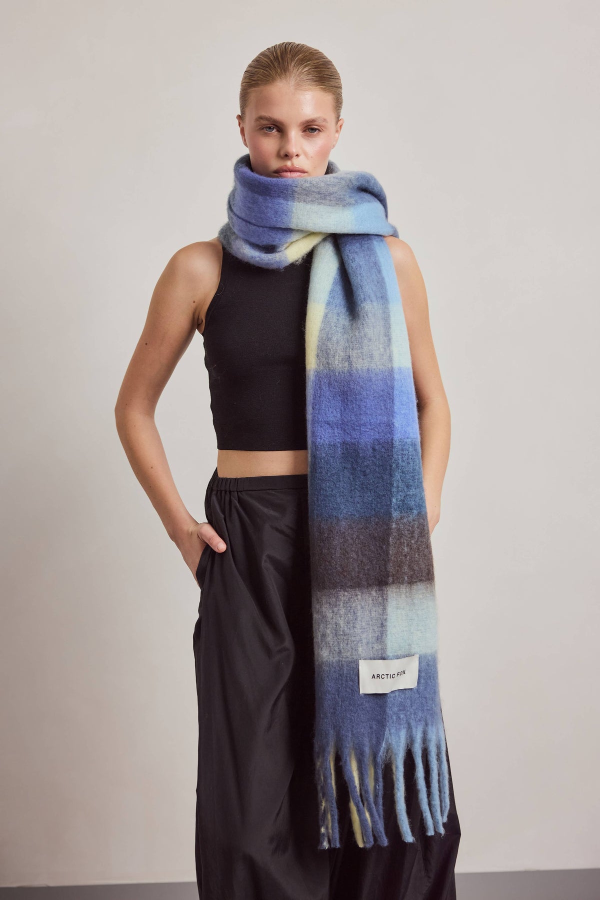 SCARF- BLUE/YELLOW CHECK