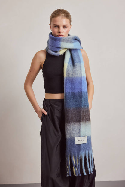 SCARF- BLUE/YELLOW CHECK