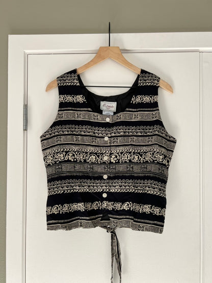 PATTERNED BOXY VEST