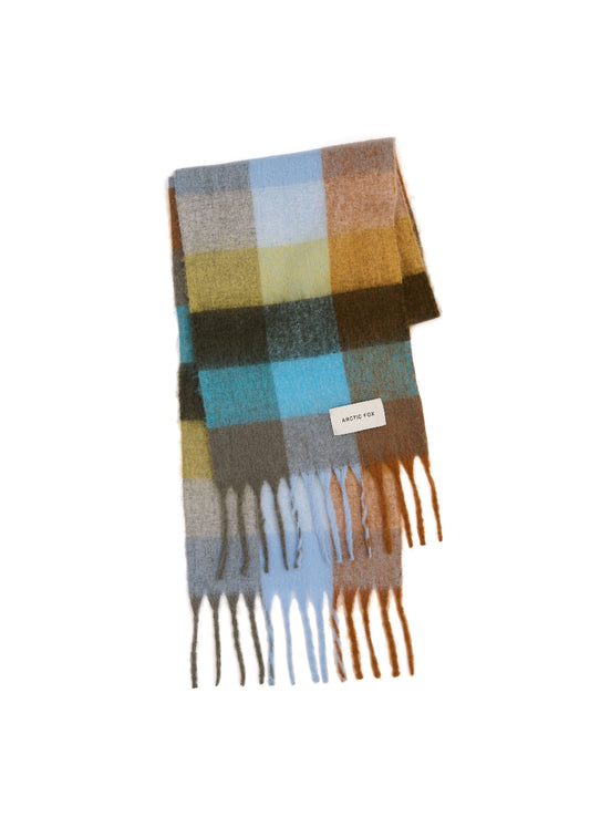 SCARF- BLUE/ORANGE CHECK