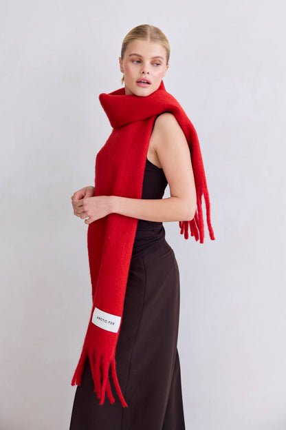 SCARF- CRIMSON RED