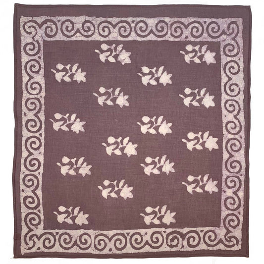 BLOCK PRINT BANDANA- MAUVE