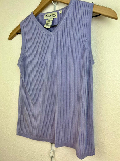 RIBBED LILAC SLEEVELESS TOP