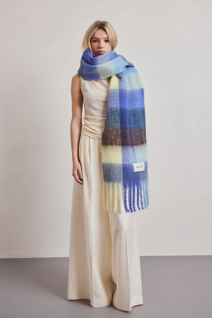 SCARF- BLUE/YELLOW CHECK