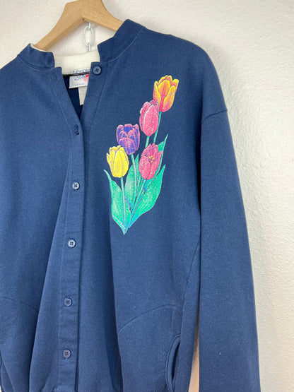 TULIP NAVY BLUE CARDIGAN