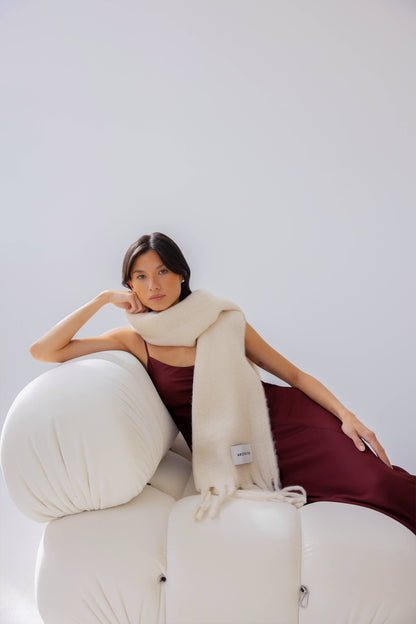 SCARF- PEBBLE BEIGE