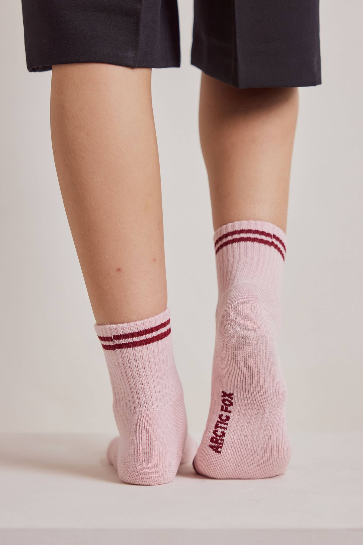 STRIPED SOCK- PINK FROST