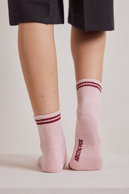 STRIPED SOCK- PINK FROST