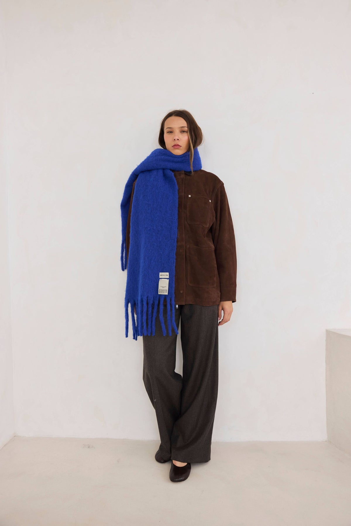 SCARF- ELECTRIC BLUE WOOL