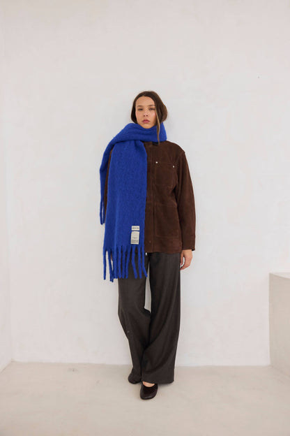 SCARF- ELECTRIC BLUE WOOL
