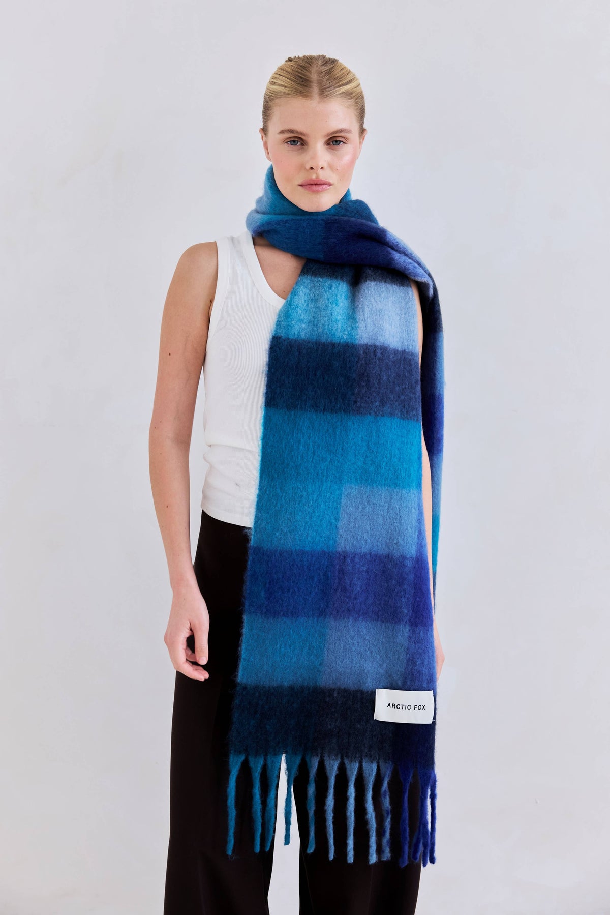 SCARF- BLUE CHECK