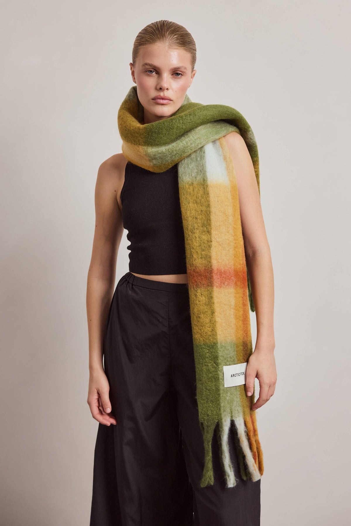 SCARF- MOSSY SPRING CHECK