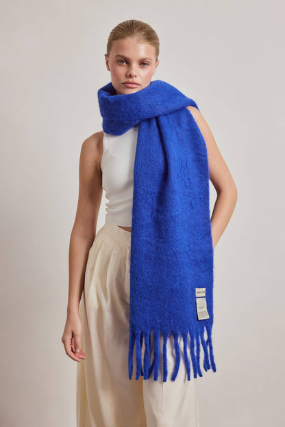 SCARF- ELECTRIC BLUE WOOL