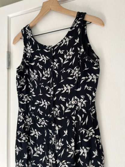FLORAL B&W JUMPSUIT
