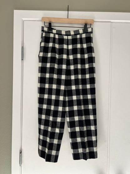 PENDLETON B&W PLAID TROUSERS