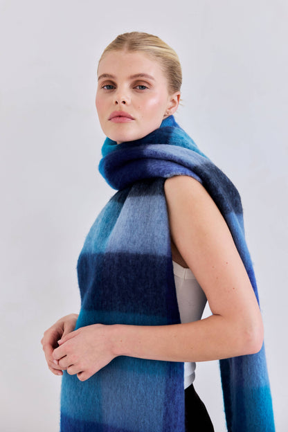 SCARF- BLUE CHECK
