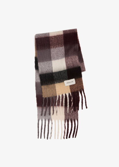 SCARF- DARK BERRY CHECK