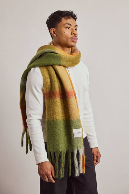 SCARF- MOSSY SPRING CHECK