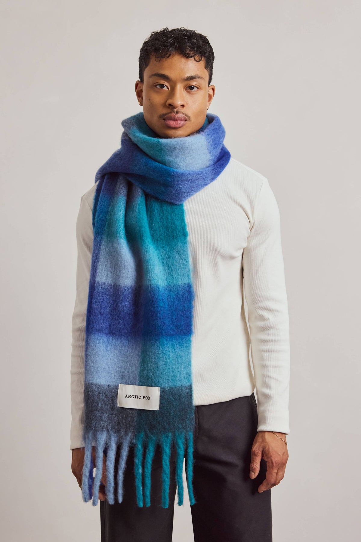 SCARF- BLUE CHECK