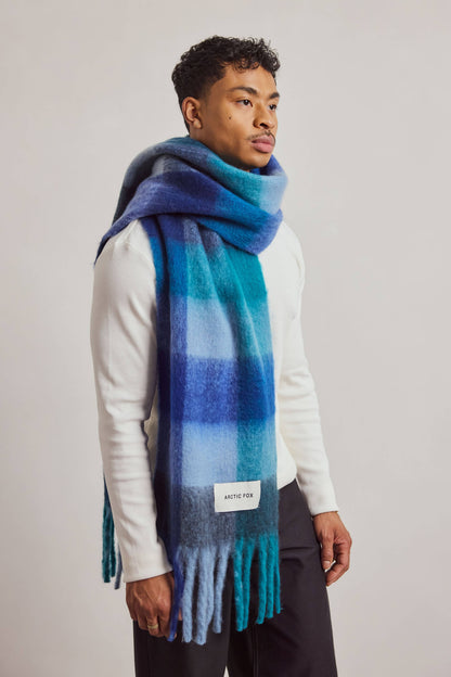 SCARF- BLUE CHECK