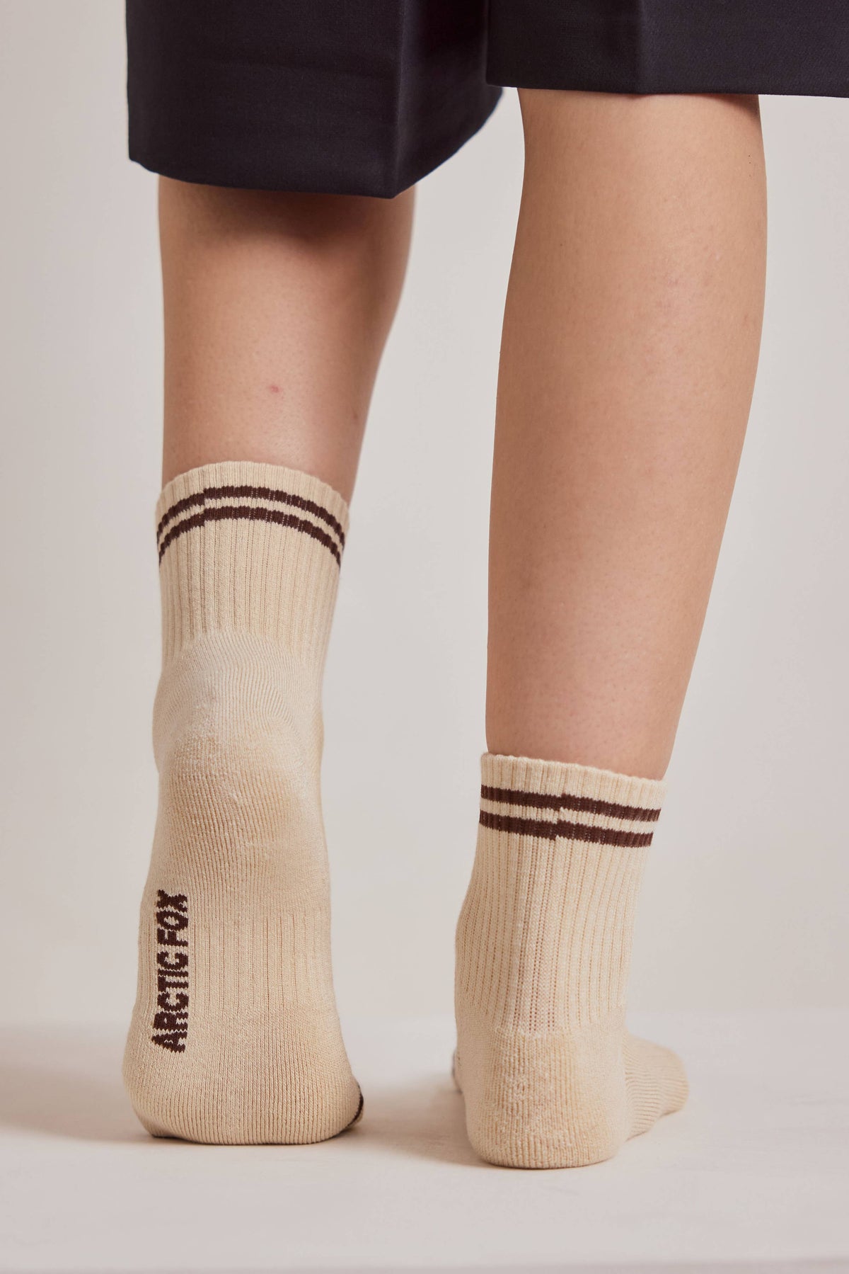STRIPED SOCK- CHALK
