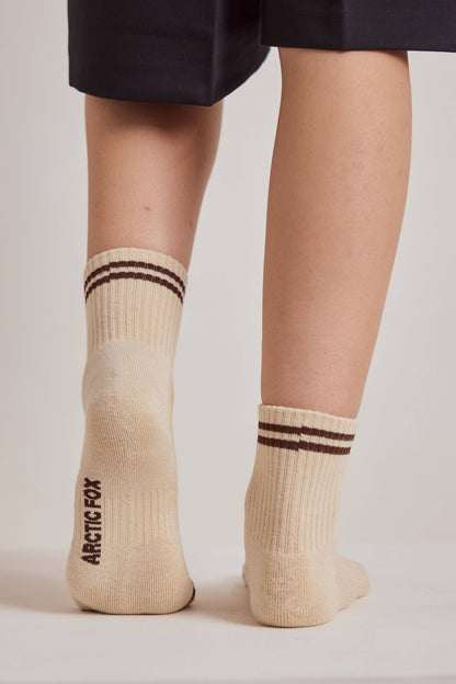 STRIPED SOCK- CHALK