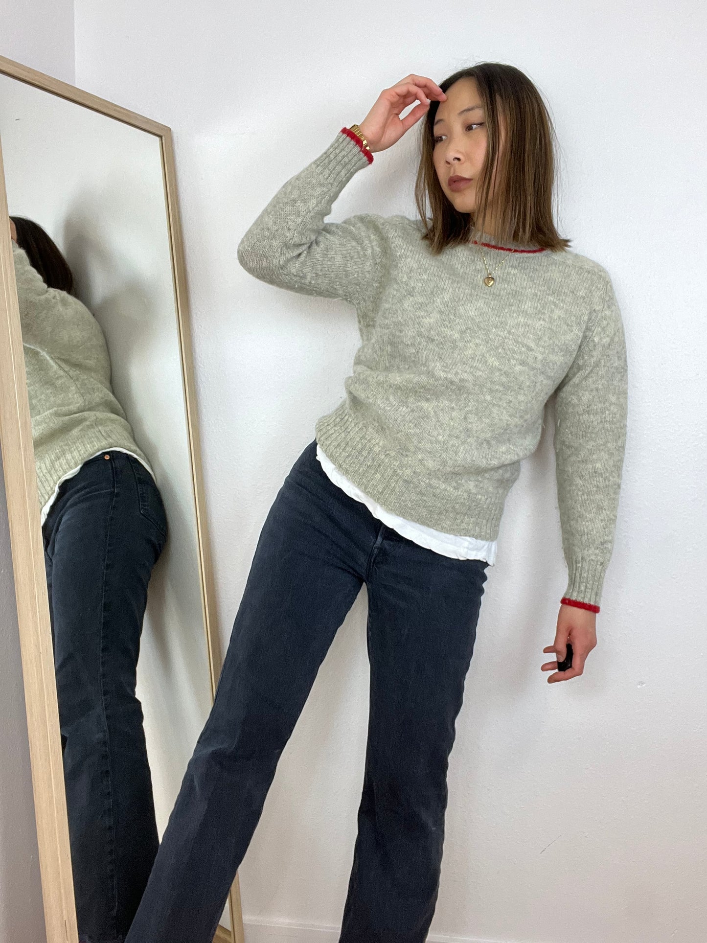 GREY WOOL SWEATER