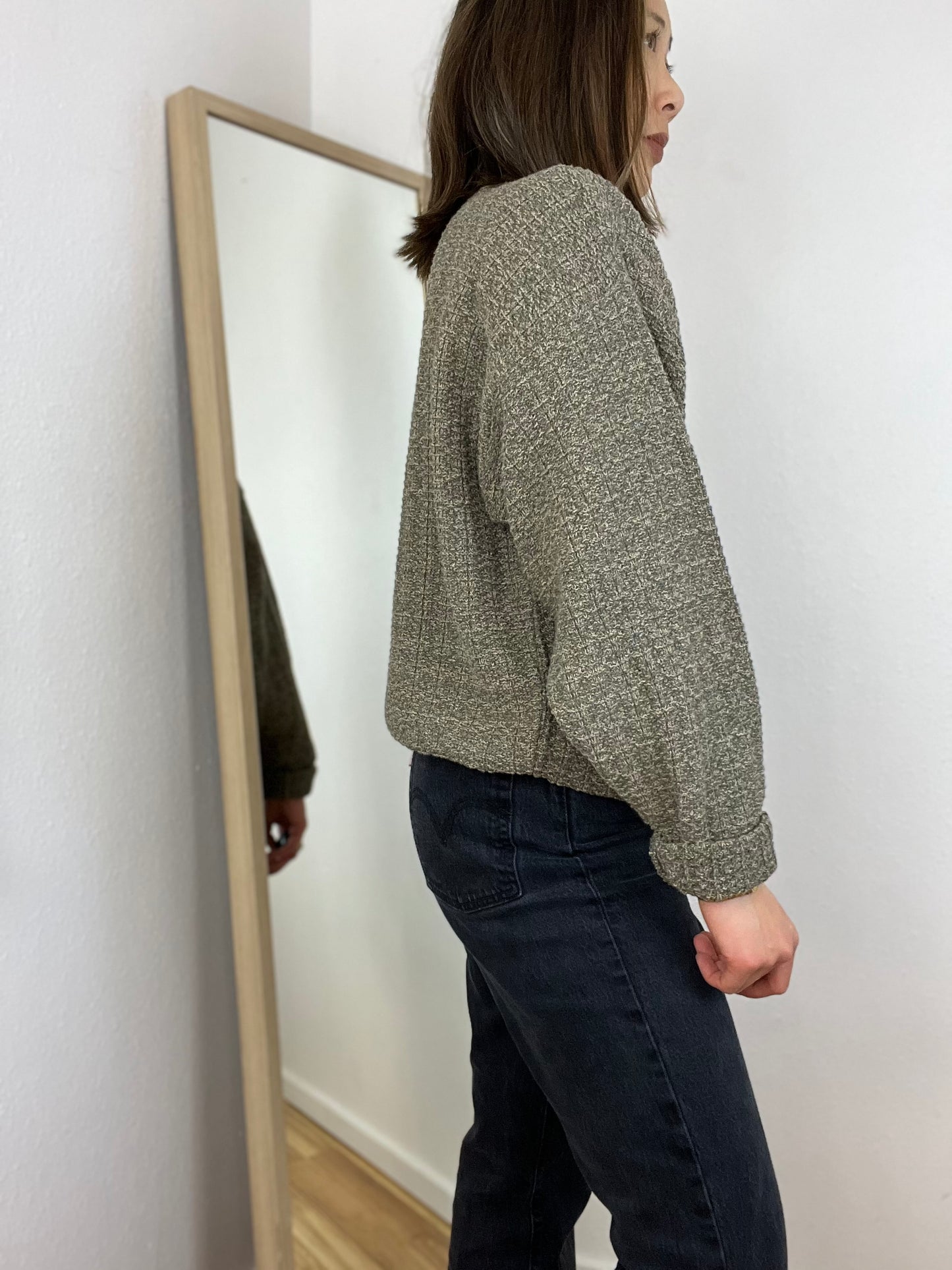 TEXTURED COTTON SWEATER