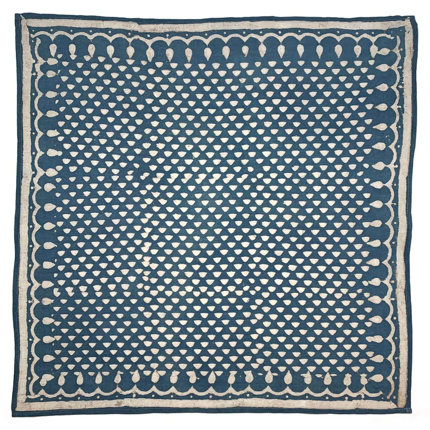 BLOCK PRINT BANDANA- INDIGO