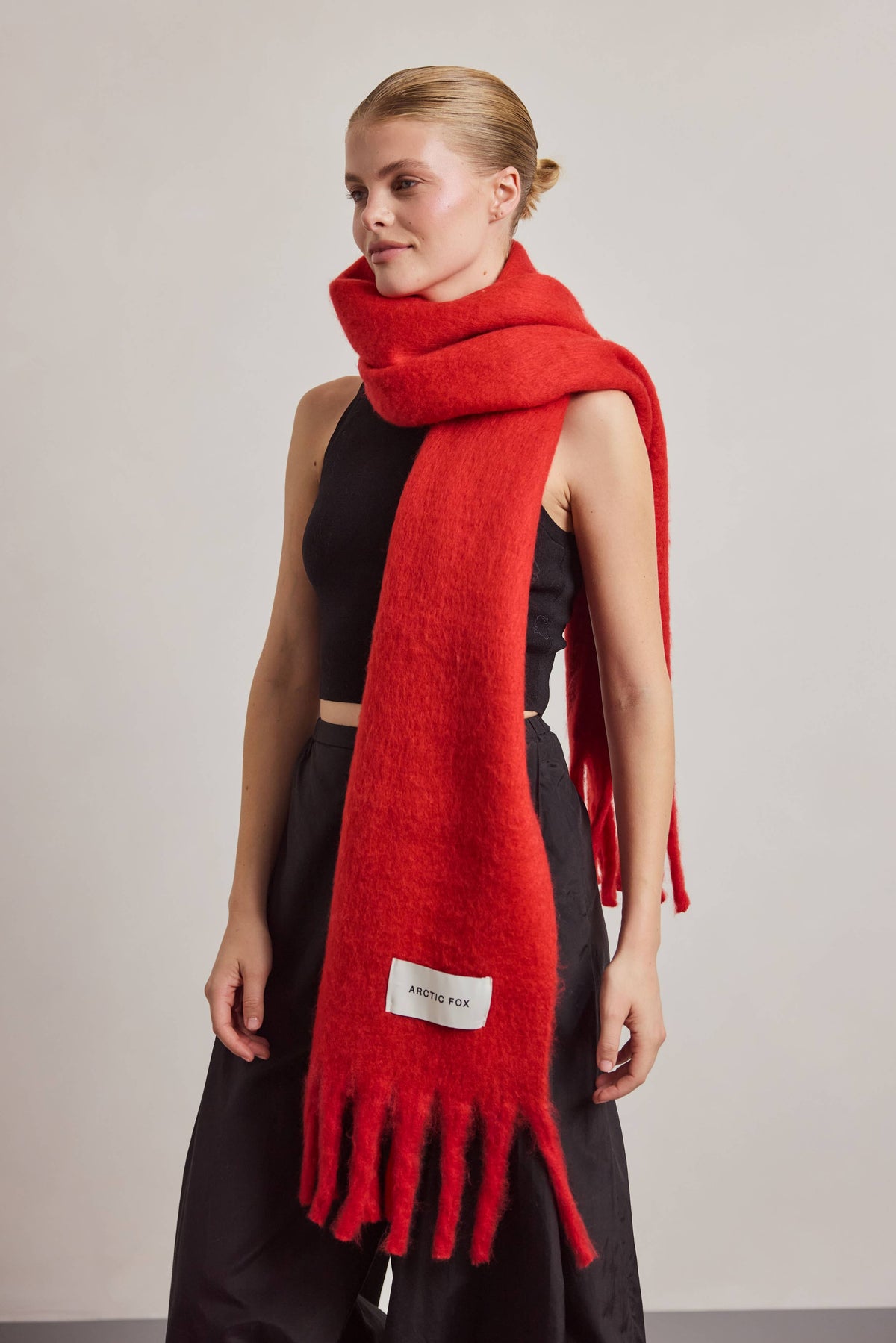 SCARF- CRIMSON RED