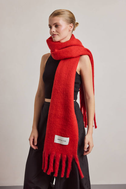 SCARF- CRIMSON RED