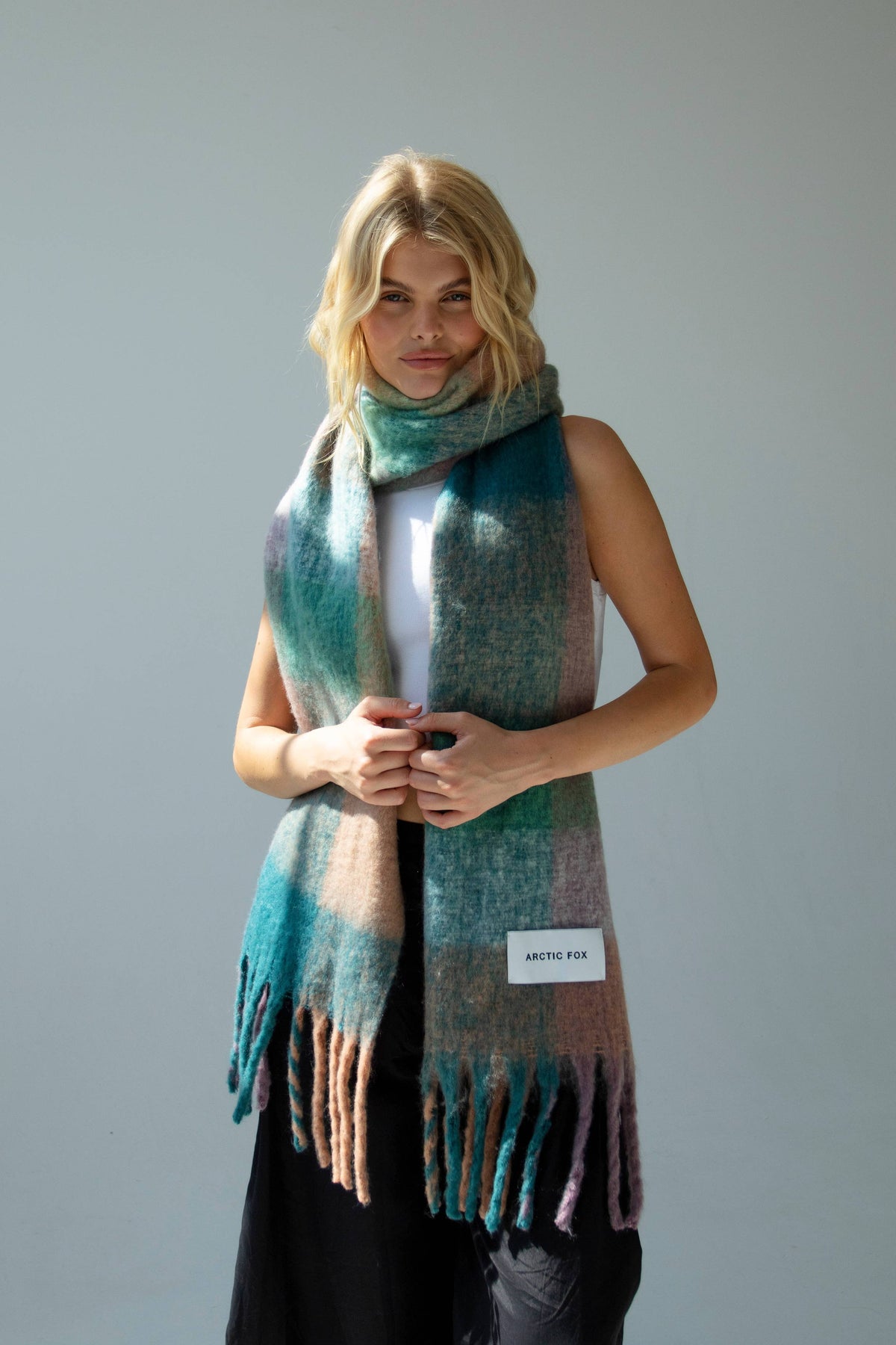SCARF- LILAC CHECK