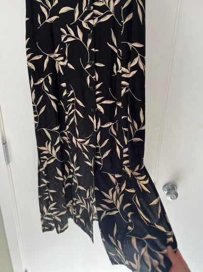 ABSTRACT FOLIAGE MAXI DRESS