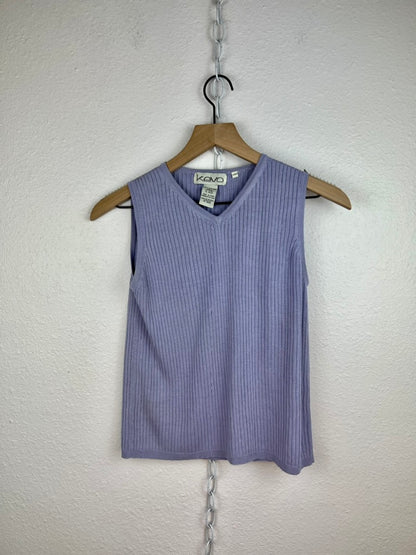 RIBBED LILAC SLEEVELESS TOP
