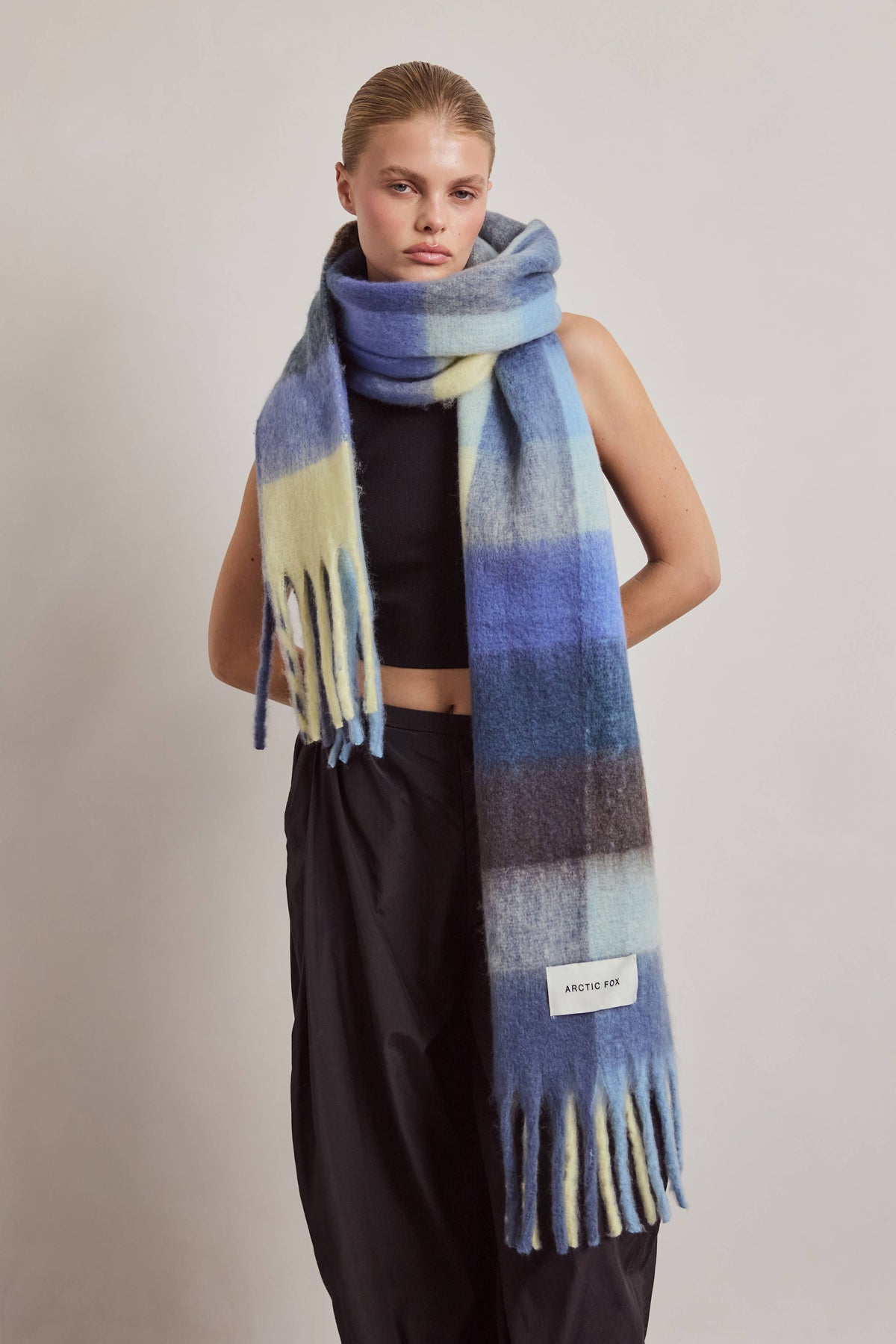 SCARF- BLUE/YELLOW CHECK
